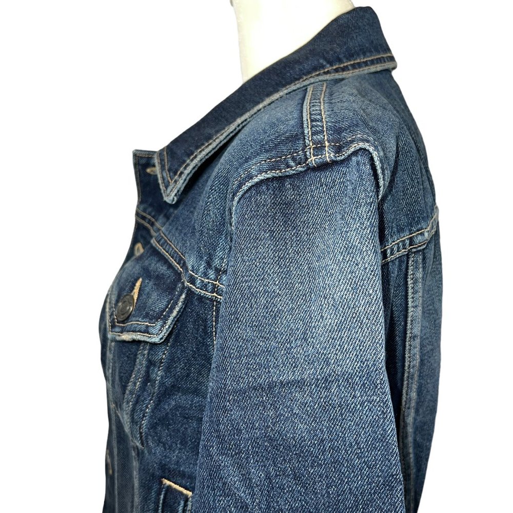 NWT Current/Elliott The Baby Trucker 100% Cotton Denim Jacket Size 2 or … - Picture 11 of 11
